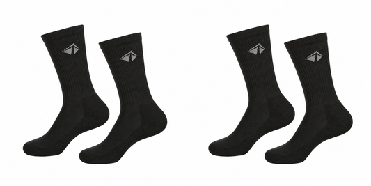 Atacama Performance Crew Sock - "All Blacks" 2 Pair (4 Socks)