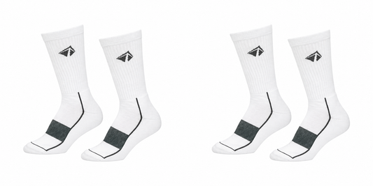 Atacama Performance Crew Sock - "Boulder White" 2 Pair (4 Socks)