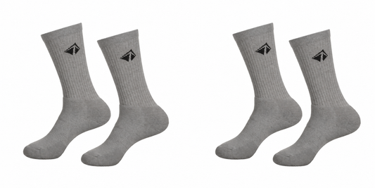 Atacama Performance Crew Sock - "Cool Grey" 2 Pair (4 Socks)