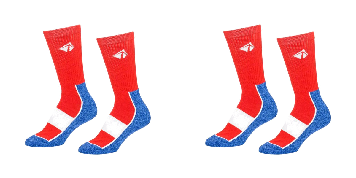 Atacama Performance Crew Sock - "Old Glory" 2 Pair (4 Socks)