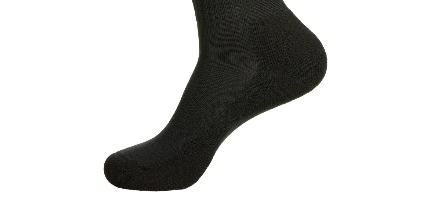Atacama Performance Crew Sock - "All Blacks" 2 Pair (4 Socks)
