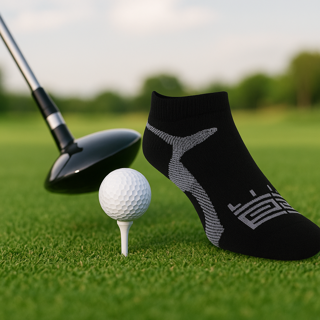 Golf & Tennis: Merino Wool Athletic Peds - Black & White 2 Pair (4 Socks)