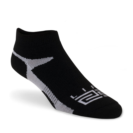 Golf & Tennis: Merino Wool Athletic Peds - Black & White 2 Pair (4 Socks)