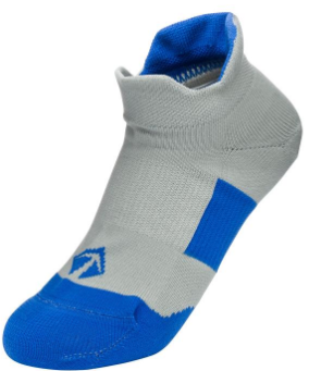 Tech-Lite Performance Sock - Grey with Blue Logo Logo: 2 Pair (4 Socks)