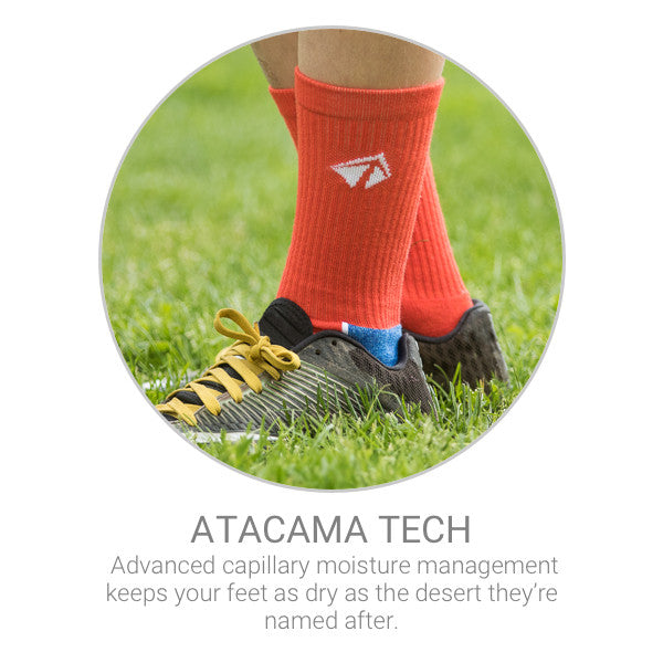 Atacama Performance Crew Sock - "Old Glory" 2 Pair (4 Socks)
