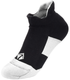 Tech-Lite Performance Socks - Black with White Logo: 2 Pair (4 Socks)