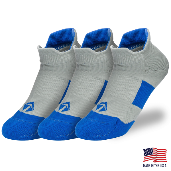 Tech-Lite Running Sock - Grey & Blue (3/pk) - lift23