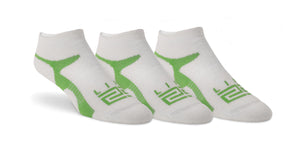 Merino Wool peds  - 3-pack White & Green
